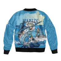 Personalized Guatemala Blue Marlin Fishing Sleeve Zip Bomber Jacket 2026 Season