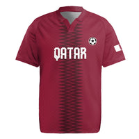 Custom Qatar 2026 World Football Rugby Jersey Maroon Version