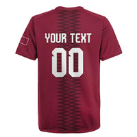 Custom Qatar 2026 World Football Rugby Jersey Maroon Version