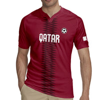 Custom Qatar 2026 World Football Rugby Jersey Maroon Version