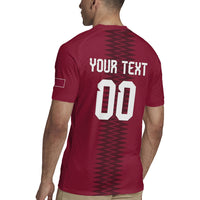Custom Qatar 2026 World Football Rugby Jersey Maroon Version