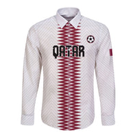 Custom Qatar 2026 World Football Long Sleeve Button Shirt White Version