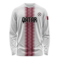 Custom Qatar 2026 World Football Long Sleeve Shirt White Version