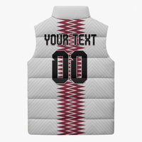 Custom Qatar 2026 World Football Sleeveless Puffer Jacket White Version