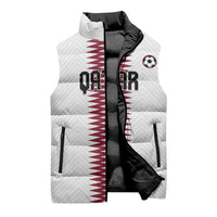 Custom Qatar 2026 World Football Sleeveless Puffer Jacket White Version