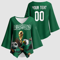 Custom Saudi Arabia 2026 World Football Kimono Sleeve Blouse Arabian Green Falcons