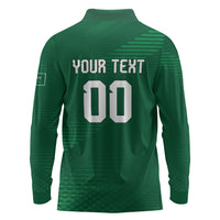 Custom Saudi Arabia 2026 World Football Long Sleeve Polo Shirt Arabian Green Falcons