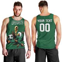 Custom Saudi Arabia 2026 World Football Men Tank Top Arabian Green Falcons