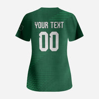 Custom Saudi Arabia 2026 World Football Scrub Top Arabian Green Falcons