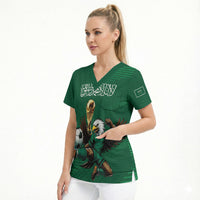 Custom Saudi Arabia 2026 World Football Scrub Top Arabian Green Falcons