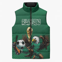 Custom Saudi Arabia 2026 World Football Sleeveless Puffer Jacket Arabian Green Falcons