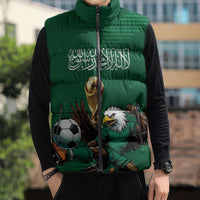 Custom Saudi Arabia 2026 World Football Sleeveless Puffer Jacket Arabian Green Falcons