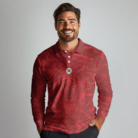 Custom South Korea 2026 World Football Long Sleeve Polo Shirt Taegeuk Warriors