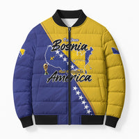 Personalised Bosnia and Herzegovina 2026 Bomber Puffer Jacket Already in America