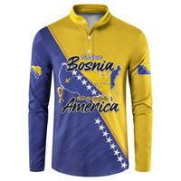 Personalised Bosnia and Herzegovina 2026 Button Sweatshirt Already in America