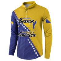 Personalised Bosnia and Herzegovina 2026 Button Sweatshirt Already in America