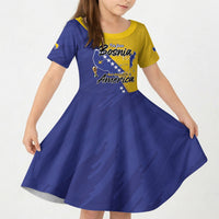 Personalised Bosnia and Herzegovina 2026 Kid Short Sleeve Dress Already in America