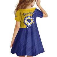 Personalised Bosnia and Herzegovina 2026 Kid Short Sleeve Dress Already in America