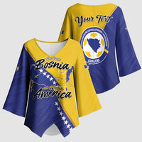 Personalised Bosnia and Herzegovina 2026 Kimono Sleeve Blouse Already in America