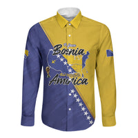 Personalised Bosnia and Herzegovina 2026 Long Sleeve Button Shirt Already in America