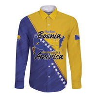 Personalised Bosnia and Herzegovina 2026 Long Sleeve Button Shirt Already in America
