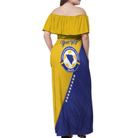 Personalised Bosnia and Herzegovina 2026 Off Shoulder Maxi Dress Already in America