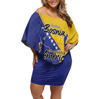 Personalised Bosnia and Herzegovina 2026 Off Shoulder Short Dress Already in America