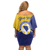 Personalised Bosnia and Herzegovina 2026 Off Shoulder Short Dress Already in America