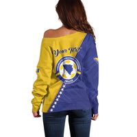 Personalised Bosnia and Herzegovina 2026 Off Shoulder Sweater Already in America
