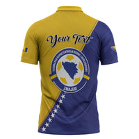 Personalised Bosnia and Herzegovina 2026 Zipper Polo Shirt Already in America
