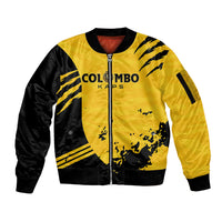 Custom Colombo Cricket Kaps Sleeve Zip Bomber Jacket Go Champions