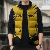 Custom Colombo Cricket Kaps Sleeveless Puffer Jacket Go Champions
