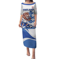 England 2024 Football Family Matching Puletasi and Hawaiian Shirt Three Lions Go Champions - Wonder Print Shop