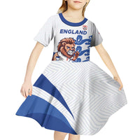 England 2024 Football Kid Short Sleeve Dress Three Lions Go Champions - Wonder Print Shop