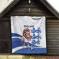 England 2024 Football Quilt Three Lions Go Champions - Wonder Print Shop