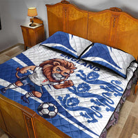 England 2024 Football Quilt Bed Set Three Lions Go Champions - Wonder Print Shop