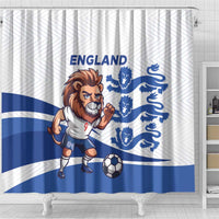 England 2024 Football Shower Curtain Three Lions Go Champions