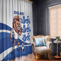 England 2024 Football Window Curtain Three Lions Go Champions - Wonder Print Shop