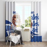 England 2024 Football Window Curtain Three Lions Go Champions - Wonder Print Shop