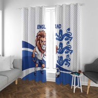 England 2024 Football Window Curtain Three Lions Go Champions - Wonder Print Shop