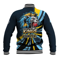 Custom Saint Lucia Cricket Baseball Jacket Go Champion St Lucia Lion Kings - Wonder Print Shop