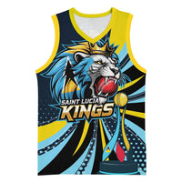 Custom Saint Lucia Cricket Basketball Jersey Go Champion St Lucia Lion Kings - Wonder Print Shop