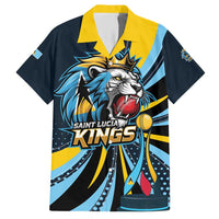 Custom Saint Lucia Cricket Hawaiian Shirt Go Champion St Lucia Lion Kings - Wonder Print Shop