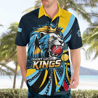 Custom Saint Lucia Cricket Hawaiian Shirt Go Champion St Lucia Lion Kings - Wonder Print Shop