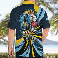 Custom Saint Lucia Cricket Hawaiian Shirt Go Champion St Lucia Lion Kings - Wonder Print Shop