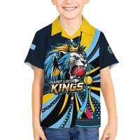 Custom Saint Lucia Cricket Kid Hawaiian Shirt Go Champion St Lucia Lion Kings - Wonder Print Shop