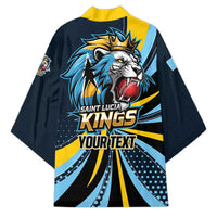 Custom Saint Lucia Cricket Kimono Go Champion St Lucia Lion Kings - Wonder Print Shop