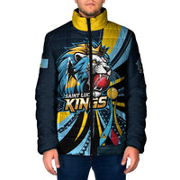 Custom Saint Lucia Cricket Padded Jacket Go Champion St Lucia Lion Kings - Wonder Print Shop
