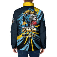 Custom Saint Lucia Cricket Padded Jacket Go Champion St Lucia Lion Kings - Wonder Print Shop