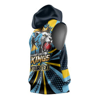 Custom Saint Lucia Cricket Sleeveless Hoodie Go Champion St Lucia Lion Kings - Wonder Print Shop